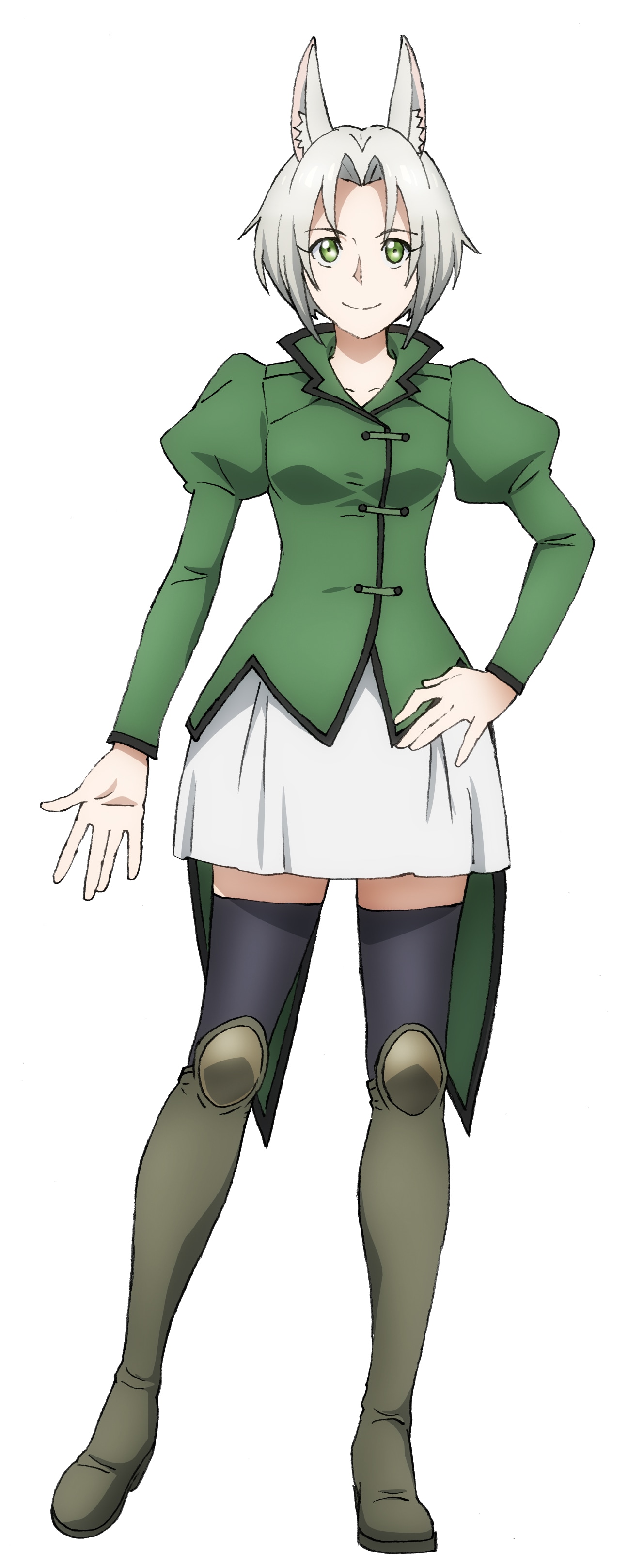 クオーレ・エストレア（CV：花澤香菜）。ウォルフガングの娘。物静かな印象を受けるが、実は好奇心旺盛でハイヒューマンであるシンに興味津々。小さい姿のユズハとカゲロウを愛でる年相応な少女らしい一面もある。職業は獣戦士。 (c)風波しのぎ・アルファポリス/THE NEW GATE製作委員会