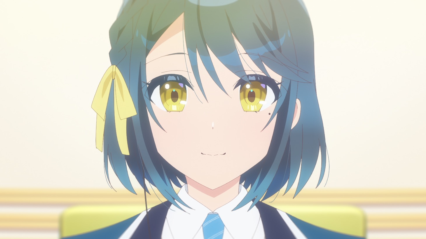 TVアニメ「声優ラジオのウラオモテ」第1話の場面カット。