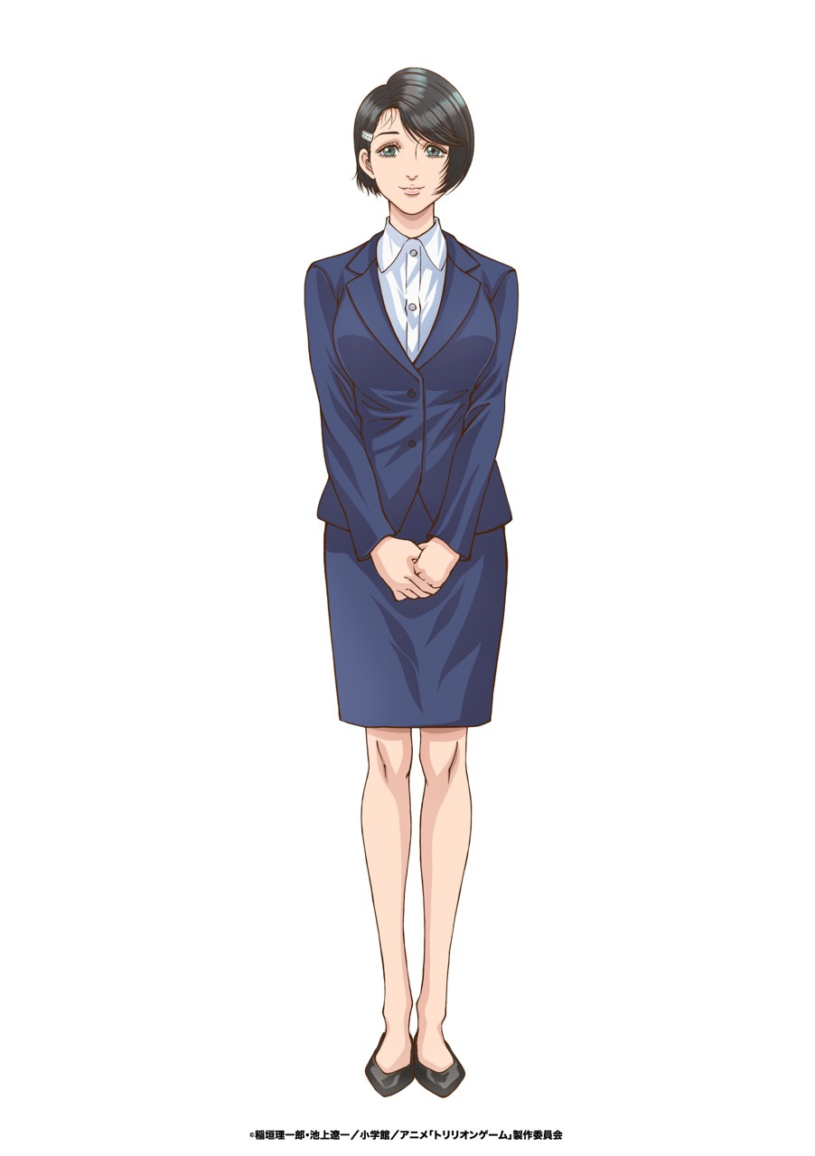 高橋凜々（CV：田中有紀）。超がつくほどド真面目でカタブツな性格の大学生。その性格ゆえ、就活が上手く進まなかったところ、株式会社トリリオンゲームの存在を知る。入社してからは2人に振り回されながらも、調査能力や真摯さを活かして仕事に励んでいく。 (c)稲垣理一郎・池上遼一／小学館／アニメ「トリリオンゲーム」製作委員会
