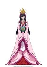 サクヤ（CV：上田麗奈）。ネオ・ブリタニアによって殺害されたホッカイドウブロックの領主・皇重護の娘。現在その身柄を囚われている。 (c)SUNRISE／PROJECT G-ROZE　Character Design (c)2006-2024 CLAMP・ST