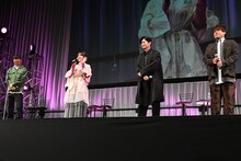 左から花江夏樹、鬼頭明里、下野紘、松岡禎丞。