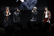 左からアルフォン役の古川慎、イジドール役の堀江瞬、揚羽武役の上村祐翔、土門竜介役の畠中祐。