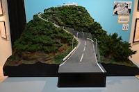 総北高校の激坂のジオラマ。