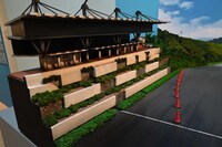 合宿のメインコースを模したジオラマ。