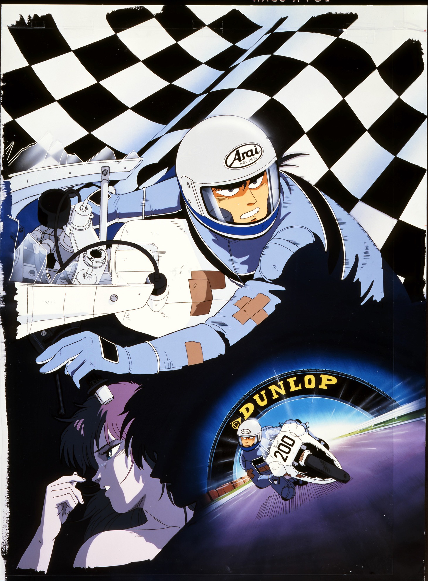 「爆走サーキット・ロマン TWIN」ビジュアル (c)六田 登、小学館、ジャパンホームビデオ