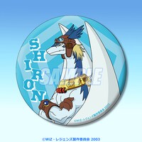 「『レジェンズ 甦る竜王伝説』20周年記念くじ」D賞の75mm缶バッジ。
