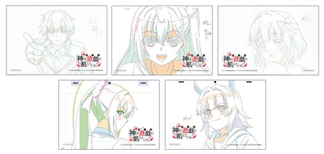 コラボフードを注文するともらえる、各キャラクターの「原画ポストカード」。