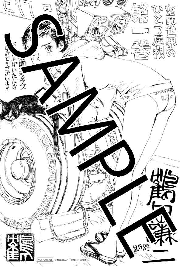 「空は世界のひとつ屋根」1巻特典の共通ペーパー。