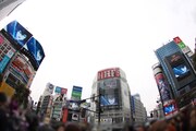 東京・渋谷のビジョンジャックのイメージ。
