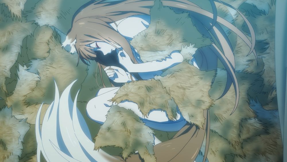 TVアニメ「狼と香辛料 MERCHANT MEETS THE WISE WOLF」第1話の場面カット。