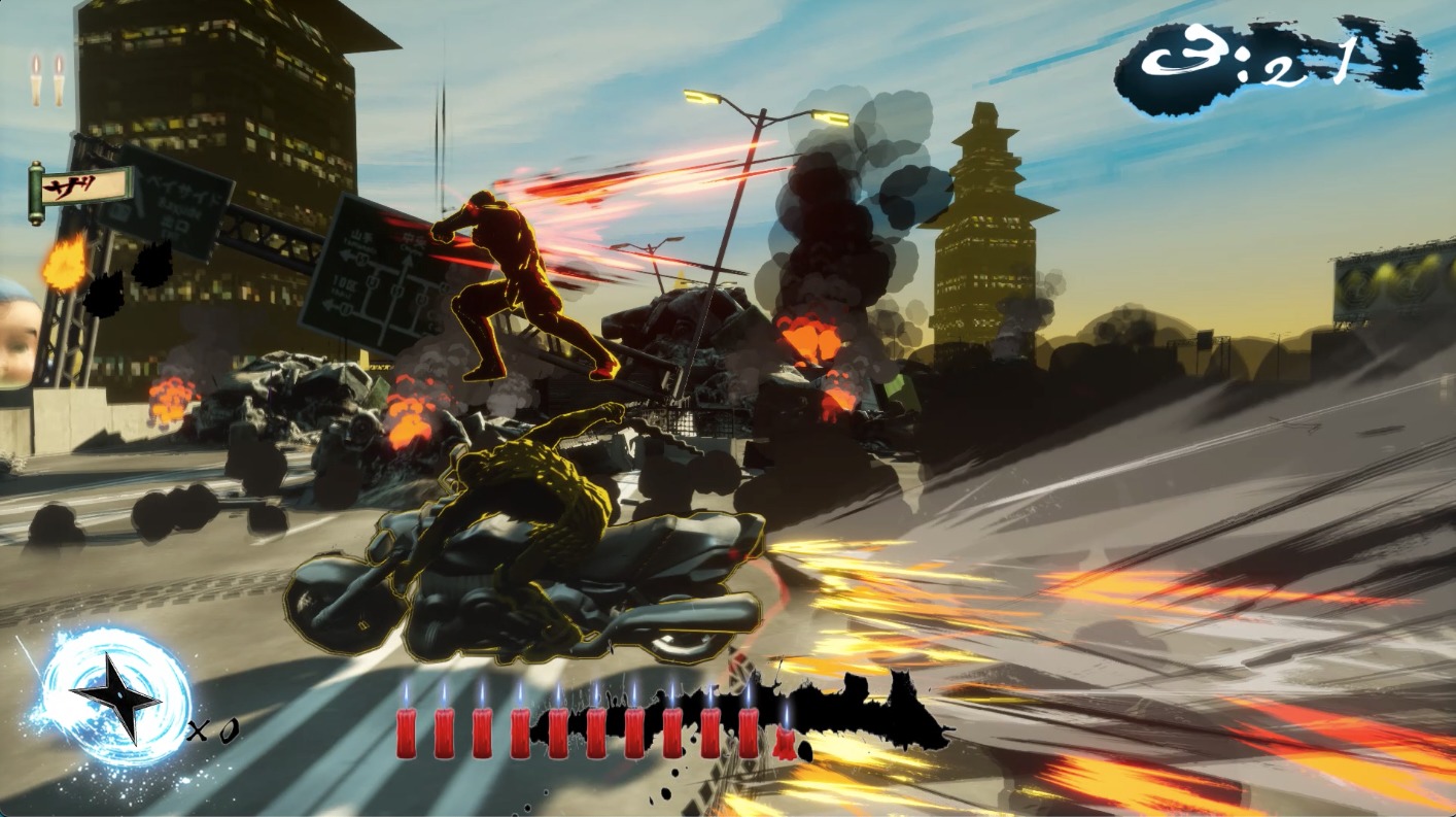 「ニンジャスレイヤー ネオサイタマ炎上」ゲーム画面