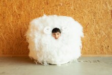 「ふたり 矢部太郎展」関連ワークショップ「モコちゃんになる」のイメージ。