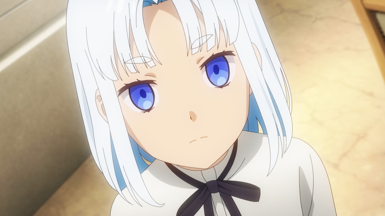第1話「呪いの言葉と青い塔」より。 (c)2022 古宮九時/KADOKAWA/Project Unnamed Memory
