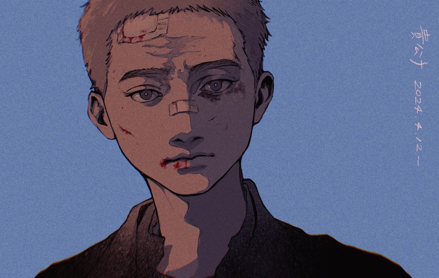 たけもとあかるの映画「貴公子」応援イラスト。