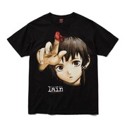 展示される「serial experiments lain× GEEKS RULE 12 SILKSCREEN PRINTING T SHIRT vol.02」。 (c)NBCUniversal Entertainment Japan