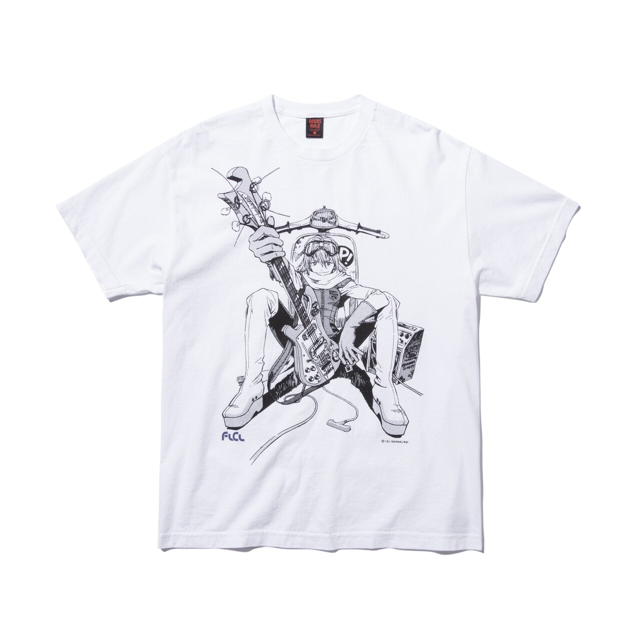 展示される「FLCL × GEEKS RULE SILKSCREEN PRINTING T SHIRT