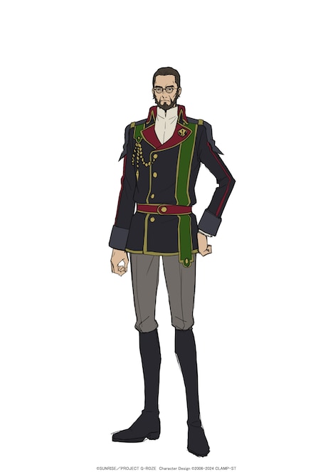 漣（CV：山本兼平）。ホッカイドウブロックと対峙する八戸基地所属の日本人。 (c)SUNRISE／PROJECT G-ROZE　Character Design (c)2006-2024 CLAMP・ST