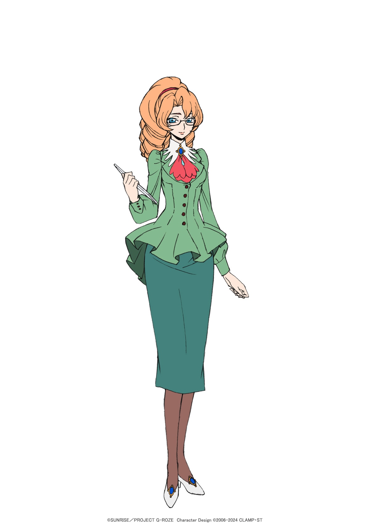 ナタリア（CV：寺崎裕香）。シェリーの側近だったルクセンブルグ家の一人娘。ネオ・ブリタニア帝国の行政面を担う中心人物のひとり。 (c)SUNRISE／PROJECT G-ROZE　Character Design (c)2006-2024 CLAMP・ST