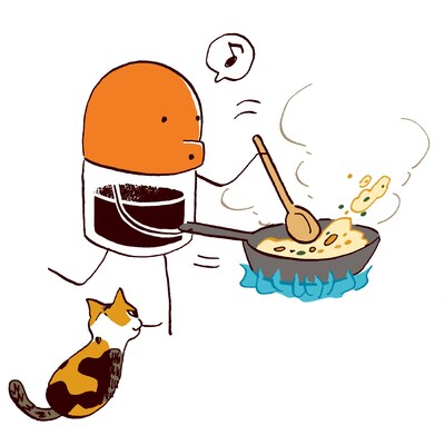 スケラッコ「しょうゆさしの食いしん本おかわり」のカット。