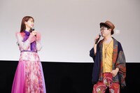 「クラユカバ」初日舞台挨拶の様子。