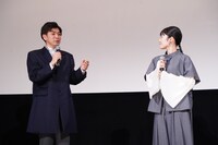 「クラユカバ」初日舞台挨拶の様子。