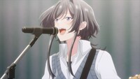 TVアニメ「ささやくように恋を唄う」第1話「屋上と、ギターと、先輩と。」場面カット