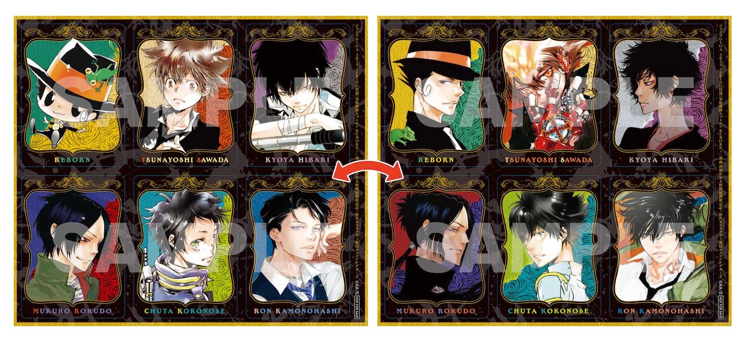 「家庭教師ヒットマン REBORN！」連載20周年＆天野明展開催記念！歴代作品キャラクター集結チェンジ
ングカード (c)天野明／集英社