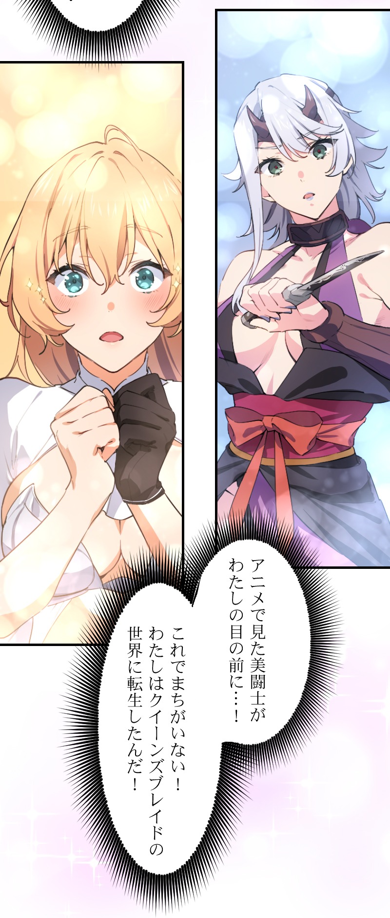 「ナナシの転生 クイーンズブレイド」より。