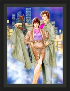 「シティーハンター」の北条司直筆サイン入り88グラフ シルバー仕様。(c)北条司／コアミックス1985