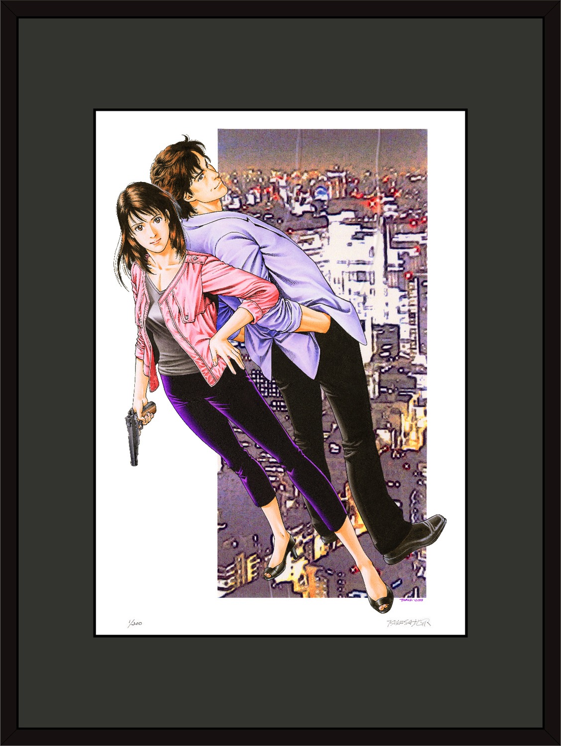 「エンジェル・ハート」の北条司直筆サイン入り88グラフ。(c)北条司／コアミックス