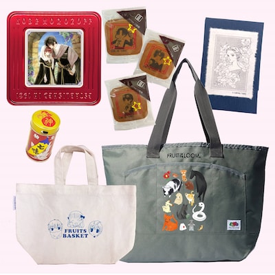 展覧会コラボグッズ。(c)日渡早紀・高屋奈月・樋口橘・草凪みずほ・鈴木ジュリエッタ/白泉社