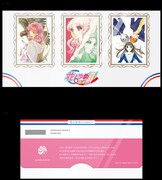 「50周年記念グッズ付きチケット」に付属する「ガラスの仮面」「フルーツバスケット」「暁のヨナ」チケットファイル。(c)美内すずえ・高屋奈月・草凪みずほ/白泉社