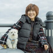 松本梨香と愛犬・まんる。