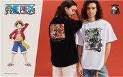 GUと「ONE PIECE」のコラボアイテム告知画像。