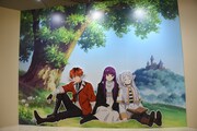 「アニメ 葬送のフリーレン展 ～冒険の終わりから始まる物語～」の「第3章 僧侶と鏡蓮華」エリア。