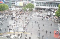 SHIBUYA TSUTAYA3階SHARE LOUNGEから見える渋谷の景色。