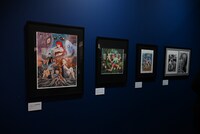 「伊藤潤二展 誘惑」展示の様子。