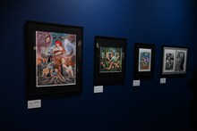 「伊藤潤二展 誘惑」展示の様子。