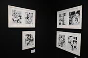 「伊藤潤二展 誘惑」展示の様子。