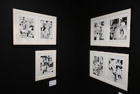 「伊藤潤二展 誘惑」展示の様子。