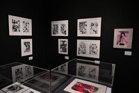 「伊藤潤二展 誘惑」展示の様子。