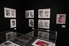 「伊藤潤二展 誘惑」展示の様子。