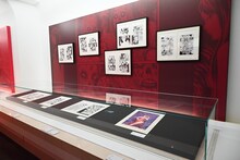 「伊藤潤二展 誘惑」展示の様子。