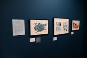 「伊藤潤二展 誘惑」展示の様子。