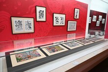 「伊藤潤二展 誘惑」展示の様子。