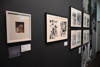 「伊藤潤二展 誘惑」展示の様子。