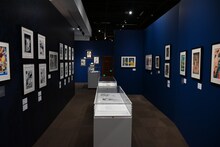 「伊藤潤二展 誘惑」展示の様子。