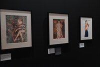 「伊藤潤二展 誘惑」展示の様子。