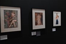 「伊藤潤二展 誘惑」展示の様子。