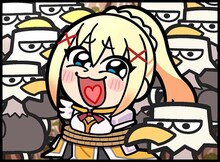 大川ぶくぶ描き下ろしのダクネス。